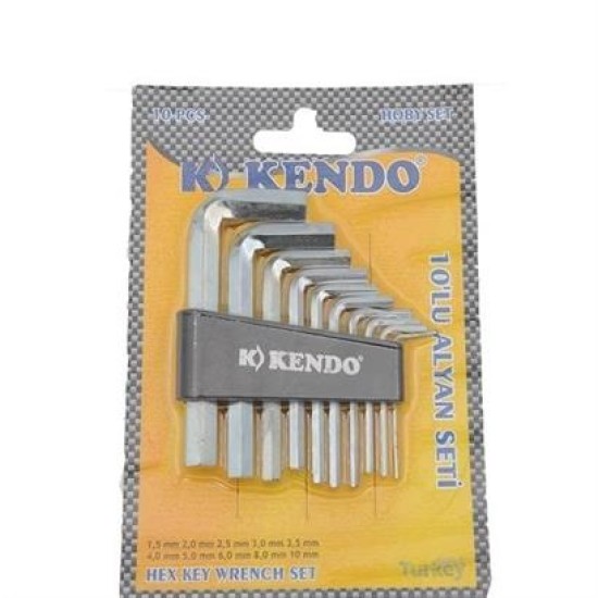 10 Parça Çelik Alyan Seti Kısa Düz Köşe Alyan Anahtar Takımı 10 Parça Çelik Alyan Seti Kısa Düz Köşe Alyan Anahtar Takımı