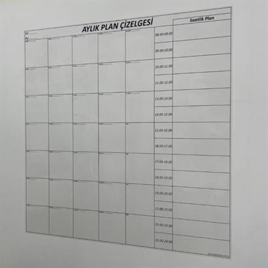 BUFFER® Aylık Planlayıcı Manyetik Duvar Stickerı Takvim Plan Çizelgesi BUFFER® Aylık Planlayıcı Manyetik Duvar Stickerı Takvim Plan Çizelgesi