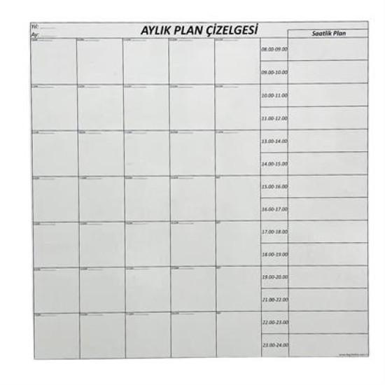 BUFFER® Aylık Planlayıcı Manyetik Duvar Stickerı Takvim Plan Çizelgesi BUFFER® Aylık Planlayıcı Manyetik Duvar Stickerı Takvim Plan Çizelgesi