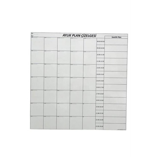 BUFFER® Aylık Planlayıcı Manyetik Duvar Stickerı Takvim Plan Çizelgesi BUFFER® Aylık Planlayıcı Manyetik Duvar Stickerı Takvim Plan Çizelgesi