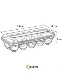 BUFFER® 10 Bölmeli Kilitli Kapaklı Yumurtalık Saklama Kutusu YU110 BUFFER® 10 Bölmeli Kilitli Kapaklı Yumurtalık Saklama Kutusu YU110