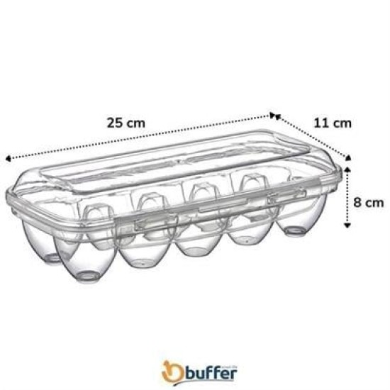 BUFFER® 10 Bölmeli Kilitli Kapaklı Yumurtalık Saklama Kutusu YU110 BUFFER® 10 Bölmeli Kilitli Kapaklı Yumurtalık Saklama Kutusu YU110