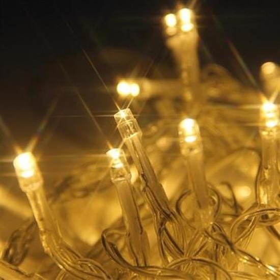 BUFFER® 10 Metre 100 Ledli 8 Fonksiyonlu Dekoratif Lambader Sarı Lamba BUFFER® 10 Metre 100 Ledli 8 Fonksiyonlu Dekoratif Lambader Sarı Lamba