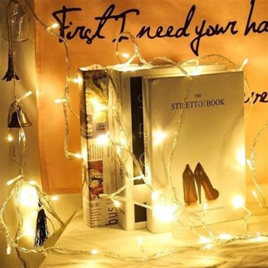 BUFFER® 10 Metre 100 Ledli 8 Fonksiyonlu Dekoratif Lambader Sarı Lamba BUFFER® 10 Metre 100 Ledli 8 Fonksiyonlu Dekoratif Lambader Sarı Lamba