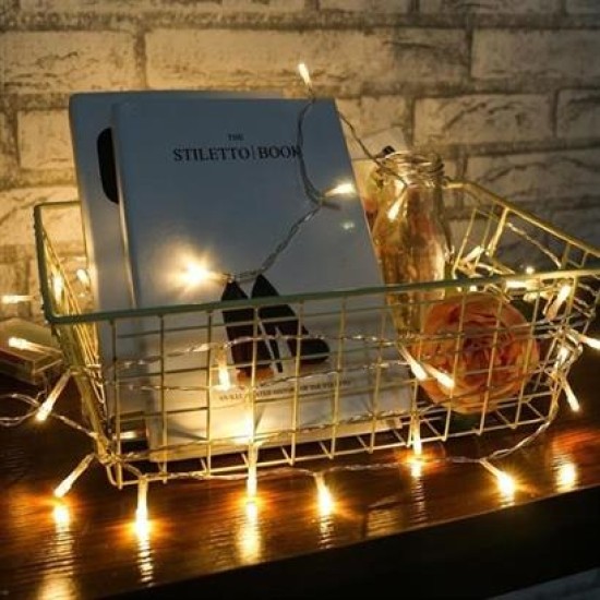 BUFFER® 10 Metre 100 Ledli 8 Fonksiyonlu Dekoratif Lambader Sarı Lamba BUFFER® 10 Metre 100 Ledli 8 Fonksiyonlu Dekoratif Lambader Sarı Lamba