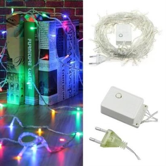 BUFFER® 10 Metre 100 Ledli 8 Fonksiyonlu Karışık Renkli RGB Led Lamba BUFFER® 10 Metre 100 Ledli 8 Fonksiyonlu Karışık Renkli RGB Led Lamba