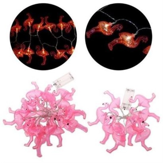 BUFFER® 10lu Pilli Led Flamingo Dekoratif Işık Zinciri Aydınlatma 1,5 Mt BUFFER® 10lu Pilli Led Flamingo Dekoratif Işık Zinciri Aydınlatma 1,5 Mt