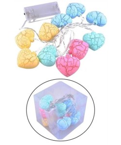 BUFFER® 10lu Renkli Kalp Şeklinde Dekoratif Dolama Led Aydınlatması BUFFER® 10lu Renkli Kalp Şeklinde Dekoratif Dolama Led Aydınlatması