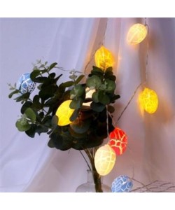 BUFFER® 10lu Renkli Yumurta Şeklinde Dekoratif Dolama Led Aydınlatma