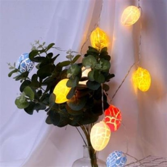 BUFFER® 10lu Renkli Yumurta Şeklinde Dekoratif Dolama Led Aydınlatma BUFFER® 10lu Renkli Yumurta Şeklinde Dekoratif Dolama Led Aydınlatma