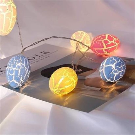 BUFFER® 10lu Renkli Yumurta Şeklinde Dekoratif Dolama Led Aydınlatma BUFFER® 10lu Renkli Yumurta Şeklinde Dekoratif Dolama Led Aydınlatma