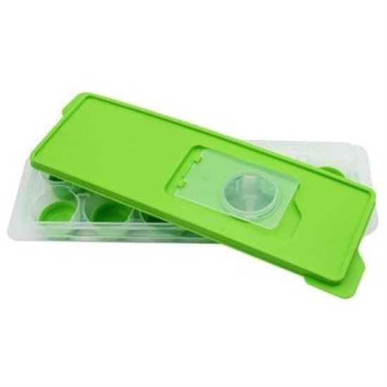 BUFFER® 12li Kapaklı Yapışmaz Silikon Tabanlı Plastik Küp Buz Kalıbı BUFFER® 12li Kapaklı Yapışmaz Silikon Tabanlı Plastik Küp Buz Kalıbı