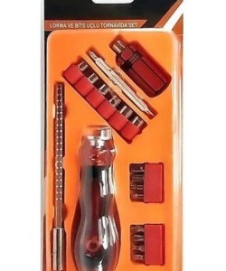 BUFFER® 18 Parça Tamir Onarım Lokma Seti Tornavida Seti Tamir Onarım Kiti