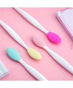 BUFFER® 2 Adet Dudak Fırçası Peeling Etkili Gözenek  Siyah Nokta Temizleyici Akne Giderici Çift Yönl