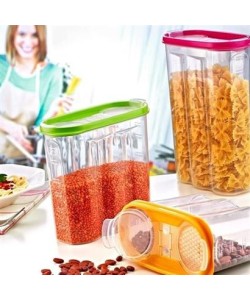 BUFFER® 2 Kapaklı Ölçekli Erzak Kuru Gıda Saklama Kutusu Kabı 2,4 Litre-SA940 BUFFER® 2 Kapaklı Ölçekli Erzak Kuru Gıda Saklama Kutusu Kabı 2,4 Litre-SA940