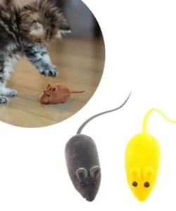 BUFFER® 2li Evcil Hayvan Eğitim Sevimli Elastik Kedi Fare Yakalama İnteraktif Sesli Eğitim Oyuncağı