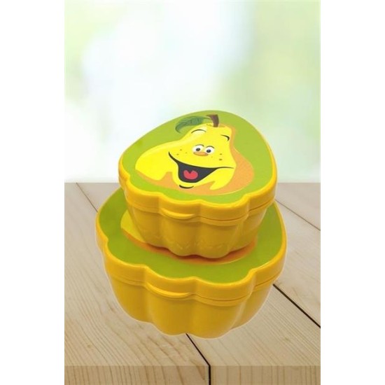 BUFFER® 2'li İç İçe Geçebilen Armut Model Saklama ve Beslenme Kabı Seti (550 ml + 250 ml) BUFFER® 2'li İç İçe Geçebilen Armut Model Saklama ve Beslenme Kabı Seti (550 ml + 250 ml)