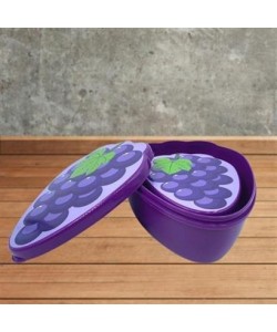 BUFFER® 2'li İç İçe Geçebilen Üzüm Model Saklama ve Beslenme Kabı Seti (550 ml + 250 ml) BUFFER® 2'li İç İçe Geçebilen Üzüm Model Saklama ve Beslenme Kabı Seti (550 ml + 250 ml)