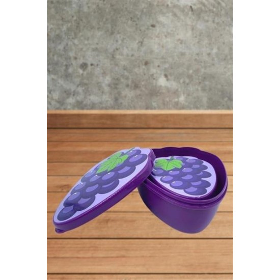 BUFFER® 2'li İç İçe Geçebilen Üzüm Model Saklama ve Beslenme Kabı Seti (550 ml + 250 ml) BUFFER® 2'li İç İçe Geçebilen Üzüm Model Saklama ve Beslenme Kabı Seti (550 ml + 250 ml)