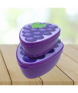 BUFFER® 2'li İç İçe Geçebilen Üzüm Model Saklama ve Beslenme Kabı Seti (550 ml + 250 ml)