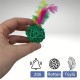 BUFFER® 2li Rattan Renkli Peluş Tüy Kedi Köpek Oyuncak Yakalama Çiğneme Çıngıraklı Top Oyuncağı BUFFER® 2li Rattan Renkli Peluş Tüy Kedi Köpek Oyuncak Yakalama Çiğneme Çıngıraklı Top Oyuncağı