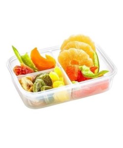 BUFFER® 3 Bölmeli Kilitli Kapaklı 1 Litre Erzak Saklama Kabı LC-510 BUFFER® 3 Bölmeli Kilitli Kapaklı 1 Litre Erzak Saklama Kabı LC-510