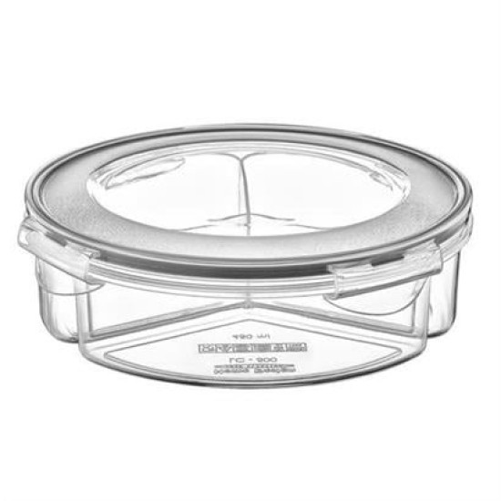 BUFFER® 3 Bölmeli Sızdırmaz Contalı Kilitli Kapaklı 1,35 Litre yuvarlak Erzak Saklama Kabı LC-500 BUFFER® 3 Bölmeli Sızdırmaz Contalı Kilitli Kapaklı 1,35 Litre yuvarlak Erzak Saklama Kabı LC-500