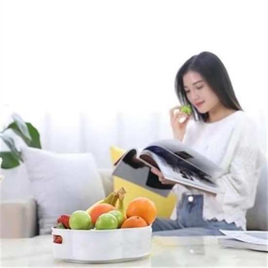 BUFFER® 360 Derece Dönebilen Mekanizmalı Yuvarlak Tepsi Formlu Sunum ve Servis Organizer Tablası BUFFER® 360 Derece Dönebilen Mekanizmalı Yuvarlak Tepsi Formlu Sunum ve Servis Organizer Tablası