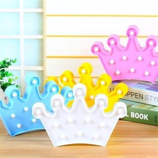 BUFFER® 3D Dekoratif Pilli Kraliçe Tacı Model Led Masa ve Gece Lambası BUFFER® 3D Dekoratif Pilli Kraliçe Tacı Model Led Masa ve Gece Lambası
