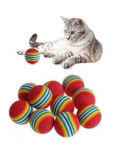 Buffer® 3lü Gökkuşağı Sünger Kedi Köpek Çiğneme Oyun Topu 4,2 cm Buffer® 3lü Gökkuşağı Sünger Kedi Köpek Çiğneme Oyun Topu 4,2 cm