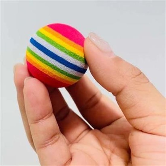 Buffer® 3lü Gökkuşağı Sünger Kedi Köpek Çiğneme Oyun Topu 4,2 cm Buffer® 3lü Gökkuşağı Sünger Kedi Köpek Çiğneme Oyun Topu 4,2 cm