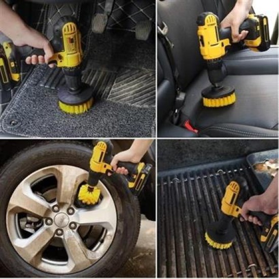 BUFFER® 3lü Matkap Ucu Banyo Küvet Duşakabin Araba Tekerliği Koltuk Yıkama Temizleme Fırçası Seti BUFFER® 3lü Matkap Ucu Banyo Küvet Duşakabin Araba Tekerliği Koltuk Yıkama Temizleme Fırçası Seti