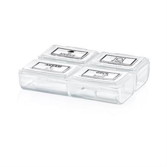 BUFFER® 4 Öğün Günlük Hap İlaç Saklama Taşıma Kutusu İlaç Hatırlatıcı BUFFER® 4 Öğün Günlük Hap İlaç Saklama Taşıma Kutusu İlaç Hatırlatıcı