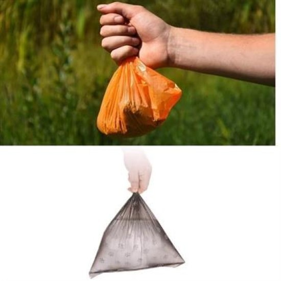 BUFFER® 4lü Evcil Hayvanlar Için Pati Desenli Kedi Köpek Kaka Poşeti Torbası BUFFER® 4lü Evcil Hayvanlar Için Pati Desenli Kedi Köpek Kaka Poşeti Torbası