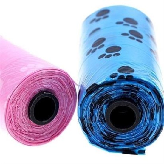 BUFFER® 4lü Evcil Hayvanlar Için Pati Desenli Kedi Köpek Kaka Poşeti Torbası BUFFER® 4lü Evcil Hayvanlar Için Pati Desenli Kedi Köpek Kaka Poşeti Torbası