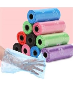 BUFFER® 4lü Evcil Hayvanlar Için Pati Desenli Kedi Köpek Kaka Poşeti Torbası BUFFER® 4lü Evcil Hayvanlar Için Pati Desenli Kedi Köpek Kaka Poşeti Torbası