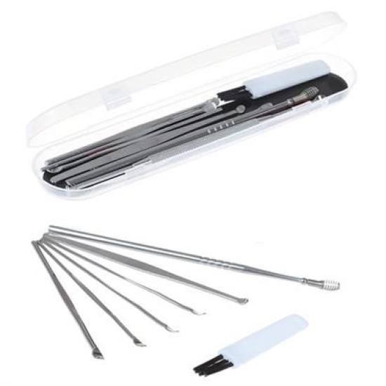 BUFFER® 6 Parça Paslanmaz Çelik Kulak Balmumu Toplayıcı Çıkarıcı Temizleyici Bakımı Çubuk Seti BUFFER® 6 Parça Paslanmaz Çelik Kulak Balmumu Toplayıcı Çıkarıcı Temizleyici Bakımı Çubuk Seti