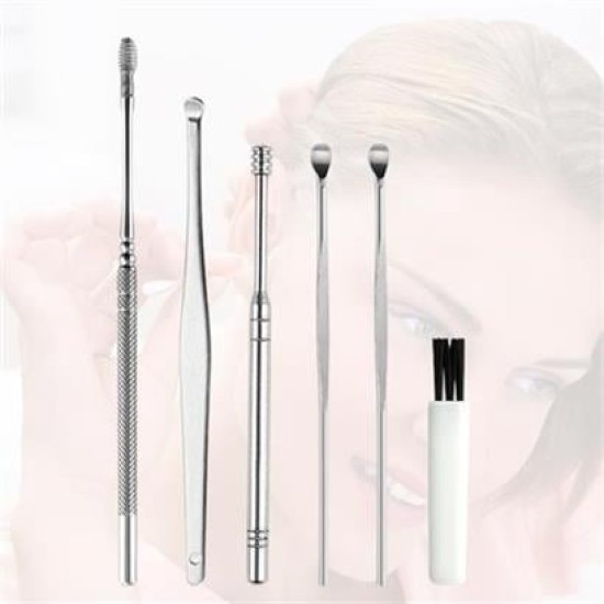 BUFFER® 6 Parça Paslanmaz Çelik Kulak Balmumu Toplayıcı Çıkarıcı Temizleyici Bakımı Çubuk Seti BUFFER® 6 Parça Paslanmaz Çelik Kulak Balmumu Toplayıcı Çıkarıcı Temizleyici Bakımı Çubuk Seti