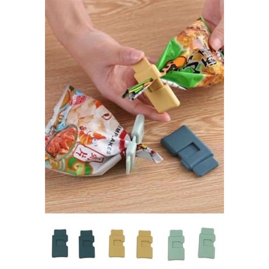 BUFFER® 6lı Hava Sızdırmaz Poşet Torba Ambalaj Ve Paket Kıstırmalı Kapatma Klipsi BUFFER® 6lı Hava Sızdırmaz Poşet Torba Ambalaj Ve Paket Kıstırmalı Kapatma Klipsi