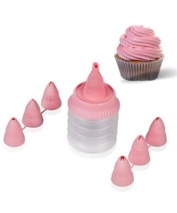 BUFFER® 7 Başlıklı Mutfak Pasta Krema Sıkma Süsleme Pompası Aparatı Seti
