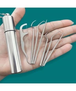 BUFFER® 7 Parça Paslanmaz Çelik Ağız Diş Tartar Sökücü Temizlik Bakım Seti BUFFER® 7 Parça Paslanmaz Çelik Ağız Diş Tartar Sökücü Temizlik Bakım Seti