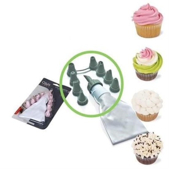 BUFFER® 9 Başlıklı Pasta Süsleme Krema Torbası Dekoratif Kek Krema Poşeti BUFFER® 9 Başlıklı Pasta Süsleme Krema Torbası Dekoratif Kek Krema Poşeti