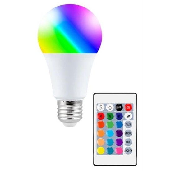 BUFFER® 9w Uzaktan Kumandalı 15 Farklı Renk Seçenekli Led Ampul BUFFER® 9w Uzaktan Kumandalı 15 Farklı Renk Seçenekli Led Ampul