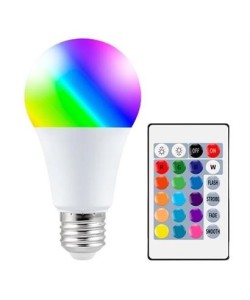BUFFER® 9w Uzaktan Kumandalı 15 Farklı Renk Seçenekli Led Ampul