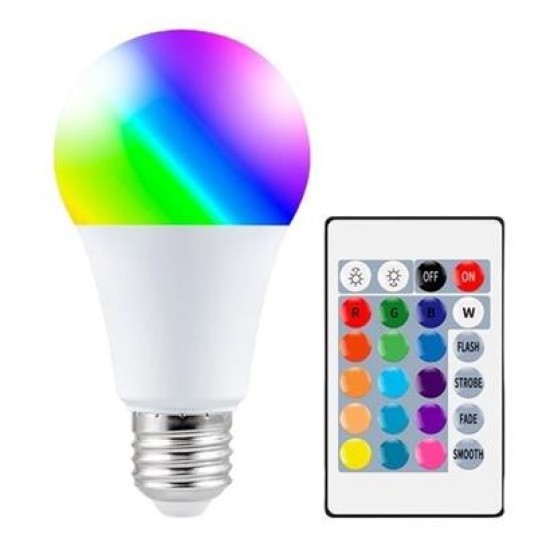 BUFFER® 9w Uzaktan Kumandalı 15 Farklı Renk Seçenekli Led Ampul BUFFER® 9w Uzaktan Kumandalı 15 Farklı Renk Seçenekli Led Ampul