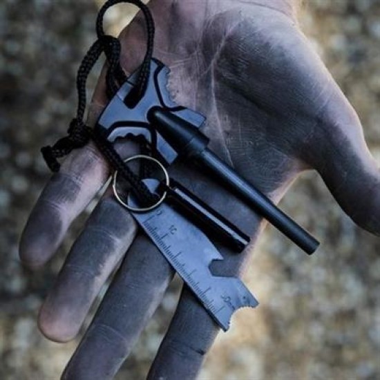 BUFFER® Acil Durum Magnezyum Çubuk Çakmaktaşı Hayatta Kalma Ateş Başlatıcı Çakmak Kiti Düdük Hediyel BUFFER® Acil Durum Magnezyum Çubuk Çakmaktaşı Hayatta Kalma Ateş Başlatıcı Çakmak Kiti Düdük Hediyel