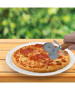 BUFFER® Ahşap Saplı 2li Hamur Kesme Ruleti Düz ve Dalgalı Pizza Börek Kesici Aparatı BUFFER® Ahşap Saplı 2li Hamur Kesme Ruleti Düz ve Dalgalı Pizza Börek Kesici Aparatı