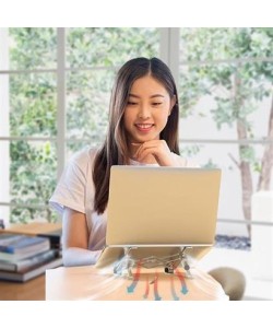 BUFFER® Ayarlanabilir Dizüstü Destek Tabanı Tamamen Katlanabilir Taşınabilir Laptop Yükseltici BUFFER® Ayarlanabilir Dizüstü Destek Tabanı Tamamen Katlanabilir Taşınabilir Laptop Yükseltici