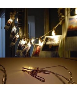 BUFFER® Bakır Renkli Led Işıklı Fotoğraf Asma Işık Süsleme Mandalları