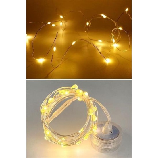 BUFFER® Bakır Tel 3 Metre Dekoratif Aydınlatma Günışığı Led Işık Zinciri BUFFER® Bakır Tel 3 Metre Dekoratif Aydınlatma Günışığı Led Işık Zinciri